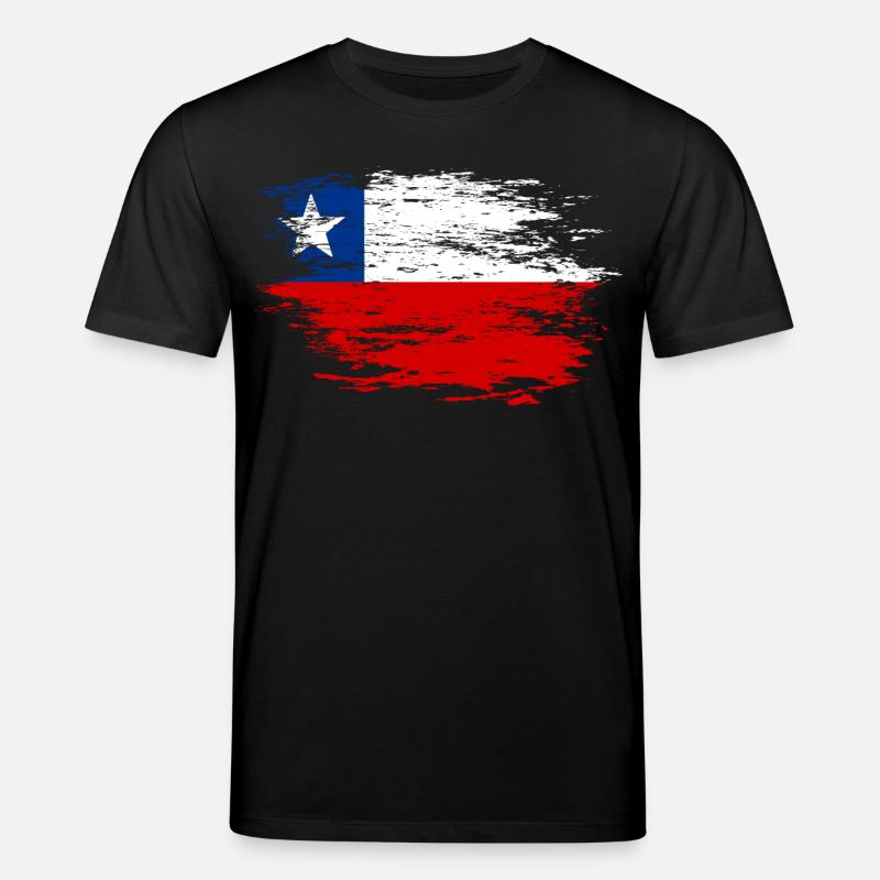 Chile Flagge used - Stanley/Stella Unisex Bio-T-Shirt CREATOR  - Schwarz