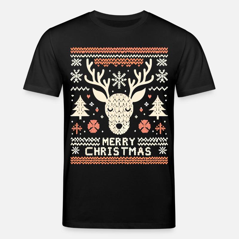 Pull de Noël moche renne - T-shirt bio CREATOR Stanley/Stella Unisexe - noir