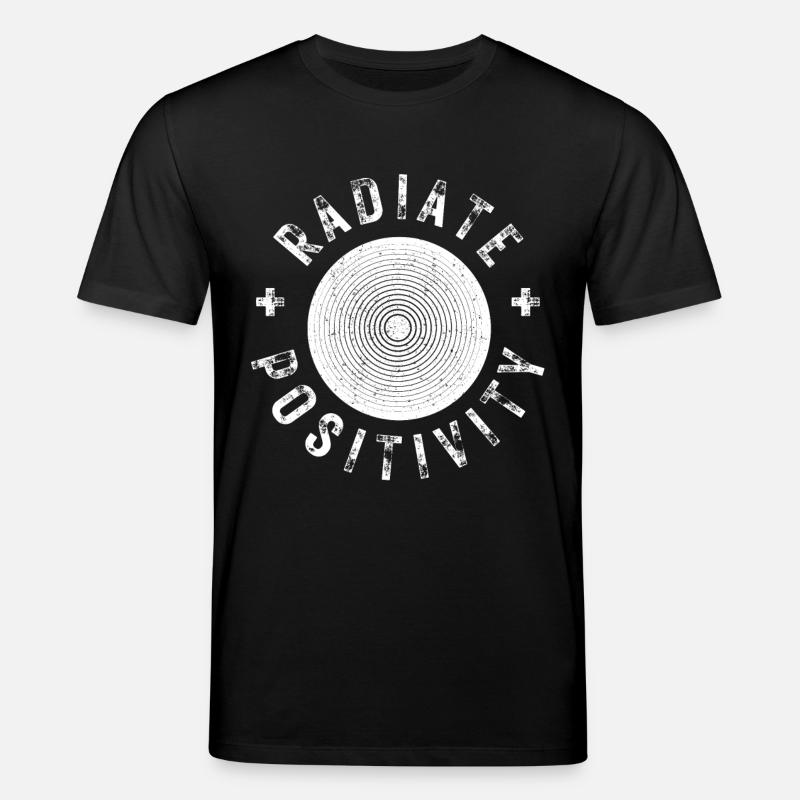Exuding positivity modern distressed style - Stanley/Stella CREATOR Unisex Organic T-Shirt - black