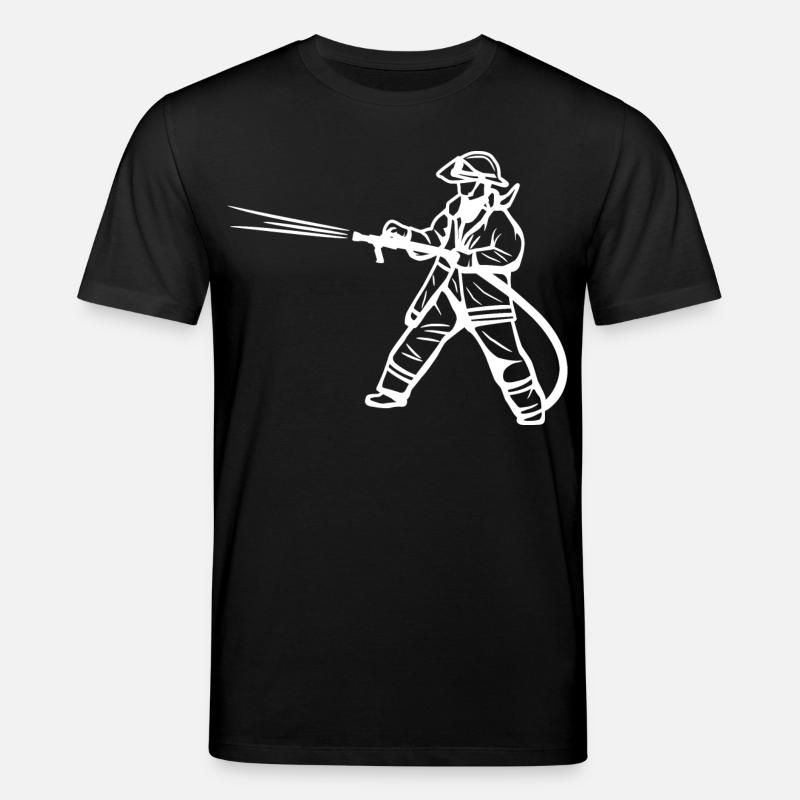 Dessin de pompier - T-shirt bio CREATOR Stanley/Stella Unisexe - noir