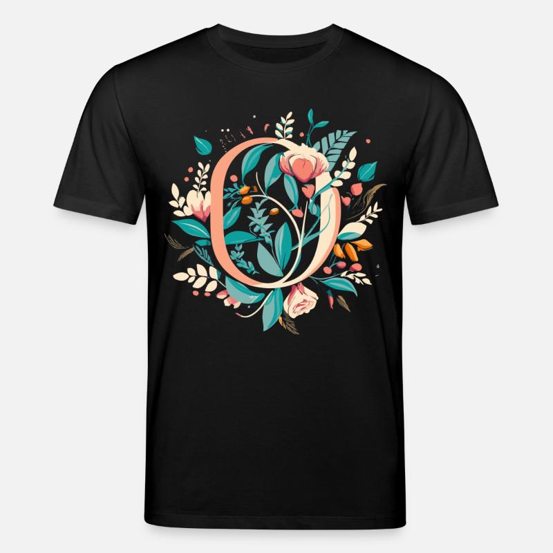 O typography floral - Stanley/Stella Unisex Bio-T-Shirt CREATOR - Schwarz