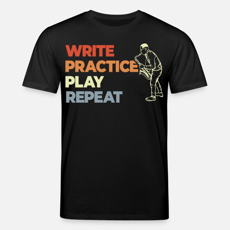 Write Practice Play Repeat - Stanley/Stella Unisex Bio-T-Shirt CREATOR  - Schwarz