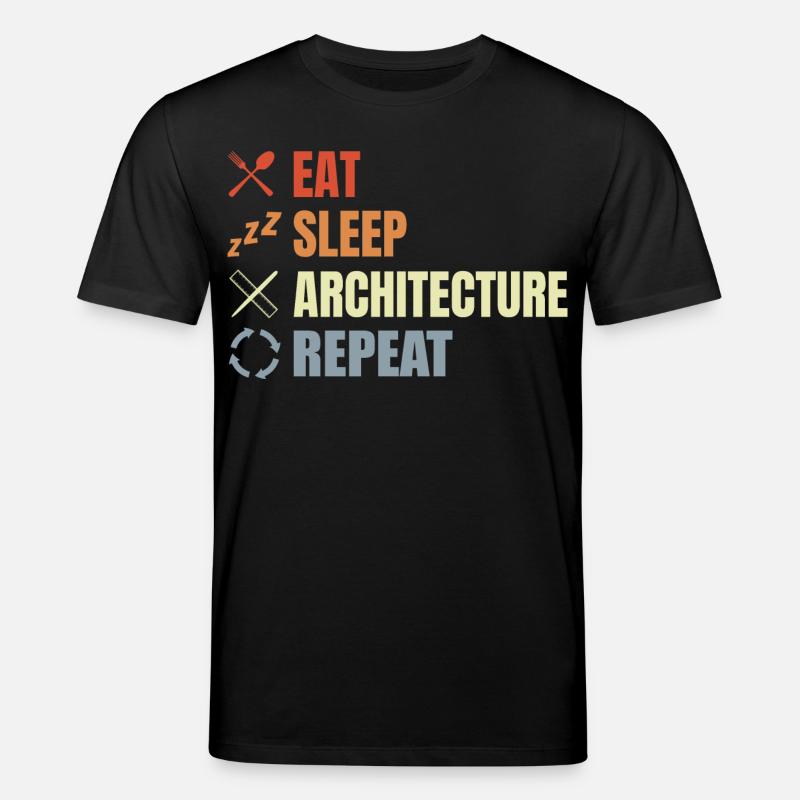 Manger Sommeil Architecture Répéter - T-shirt bio CREATOR Stanley/Stella Unisexe - noir
