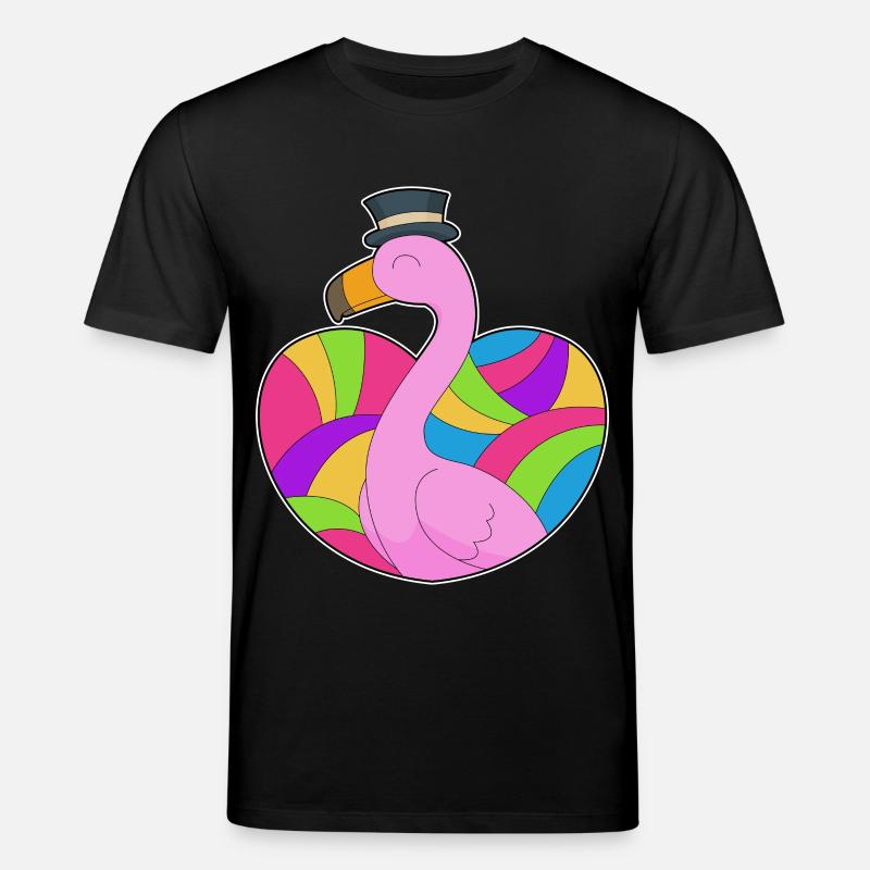 Flamingo Herz - Stanley/Stella Unisex Bio-T-Shirt CREATOR  - Schwarz