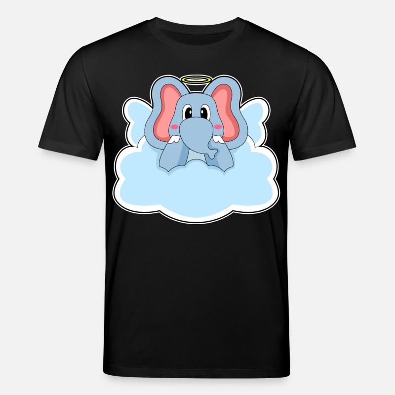 Elefant Engel Wolken - Stanley/Stella Unisex Bio-T-Shirt CREATOR  - Schwarz