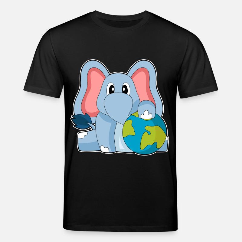 Elefant Erde - Stanley/Stella Unisex Bio-T-Shirt CREATOR  - Schwarz