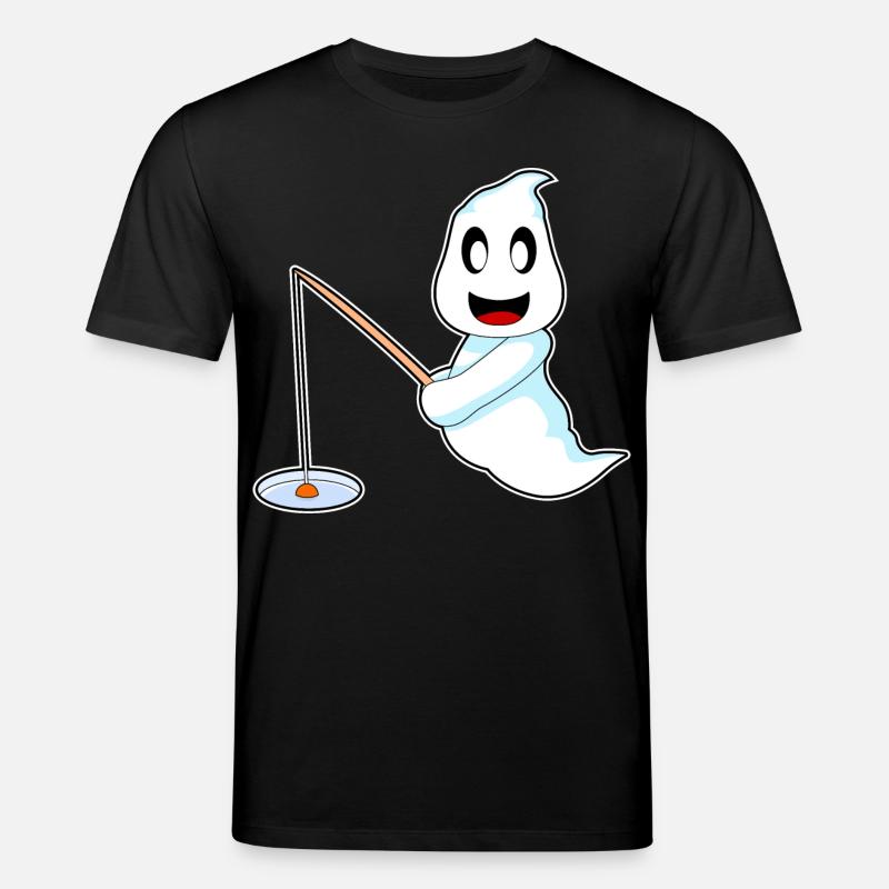 Geist Halloween Angler - Stanley/Stella Unisex Bio-T-Shirt CREATOR  - Schwarz