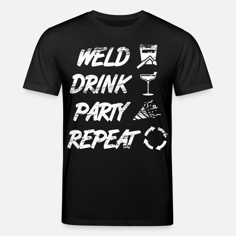 souder, boire, célébrer, répéter - T-shirt bio CREATOR Stanley/Stella Unisexe - noir