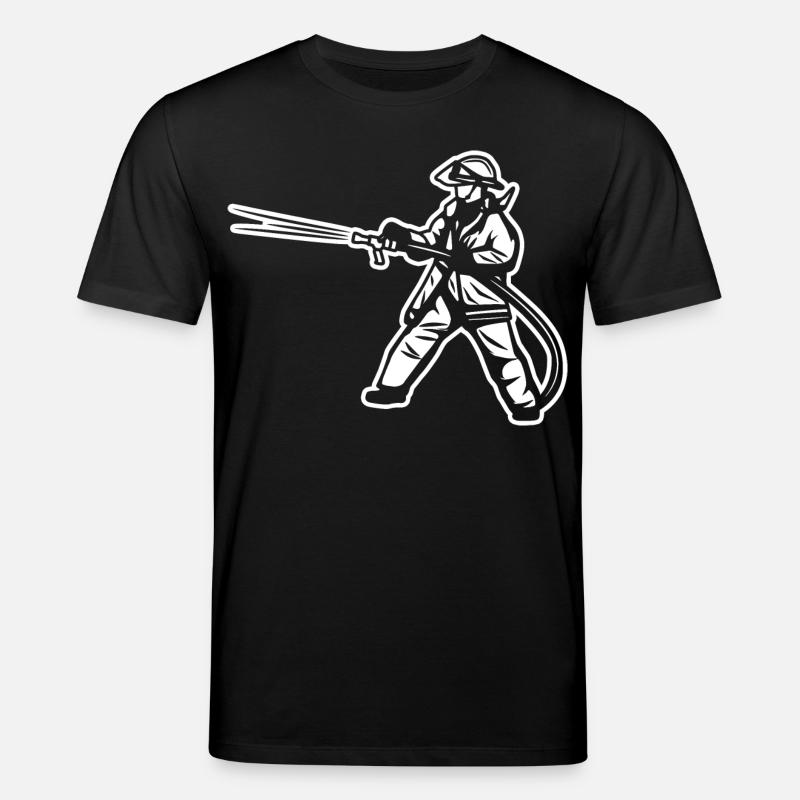 Feuerwehrmann - Stanley/Stella Unisex Bio-T-Shirt CREATOR  - Schwarz