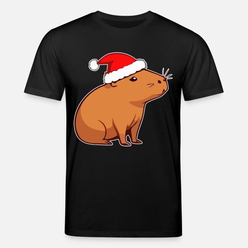 Capybara Weihnachten - Stanley/Stella Unisex Bio-T-Shirt CREATOR - Schwarz
