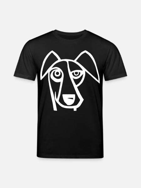 Funny White Dog - Stanley/Stella CREATOR Unisex Organic T-Shirt - black