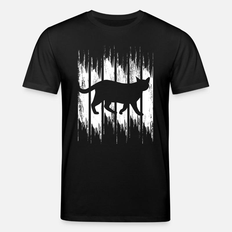 Lustige Katze - Stanley/Stella Unisex Bio-T-Shirt CREATOR  - Schwarz