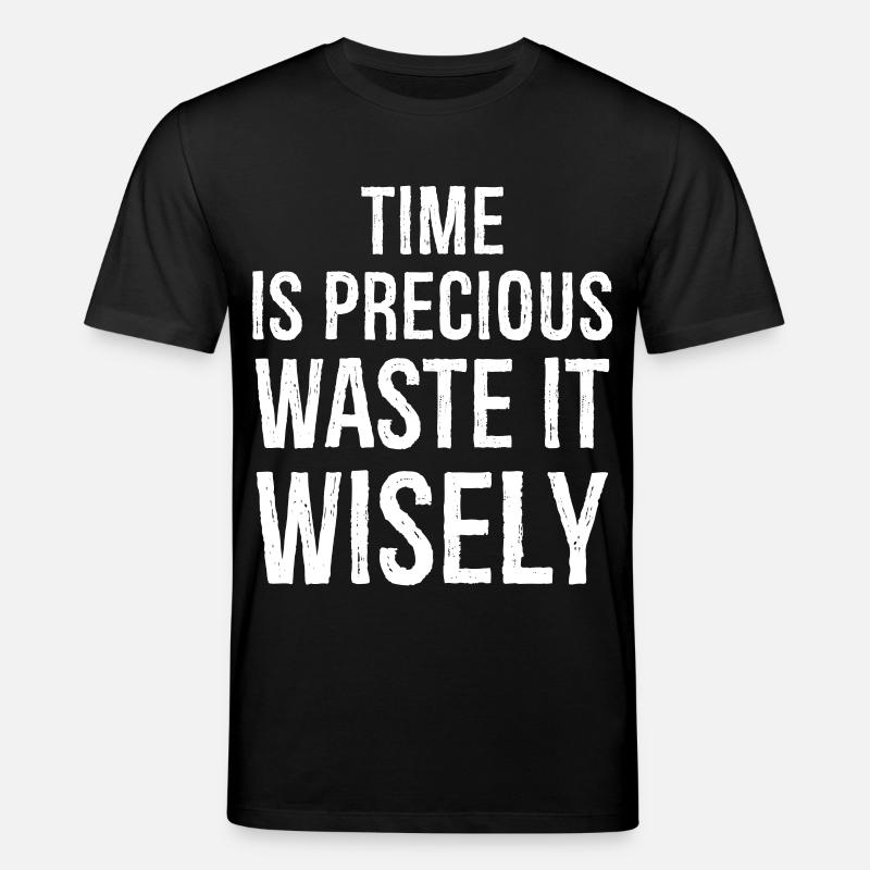 Zeit ist kostbar lustiges Hemd - Stanley/Stella Unisex Bio-T-Shirt CREATOR - Schwarz