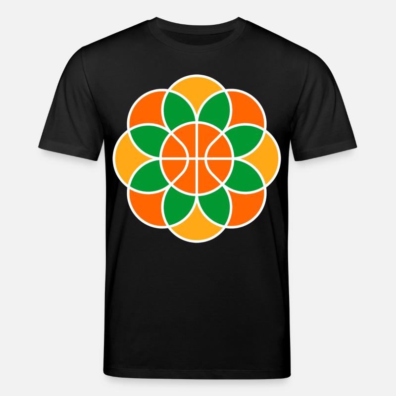 Mandala de fleur de basket-ball - T-shirt bio CREATOR Stanley/Stella Unisexe - noir