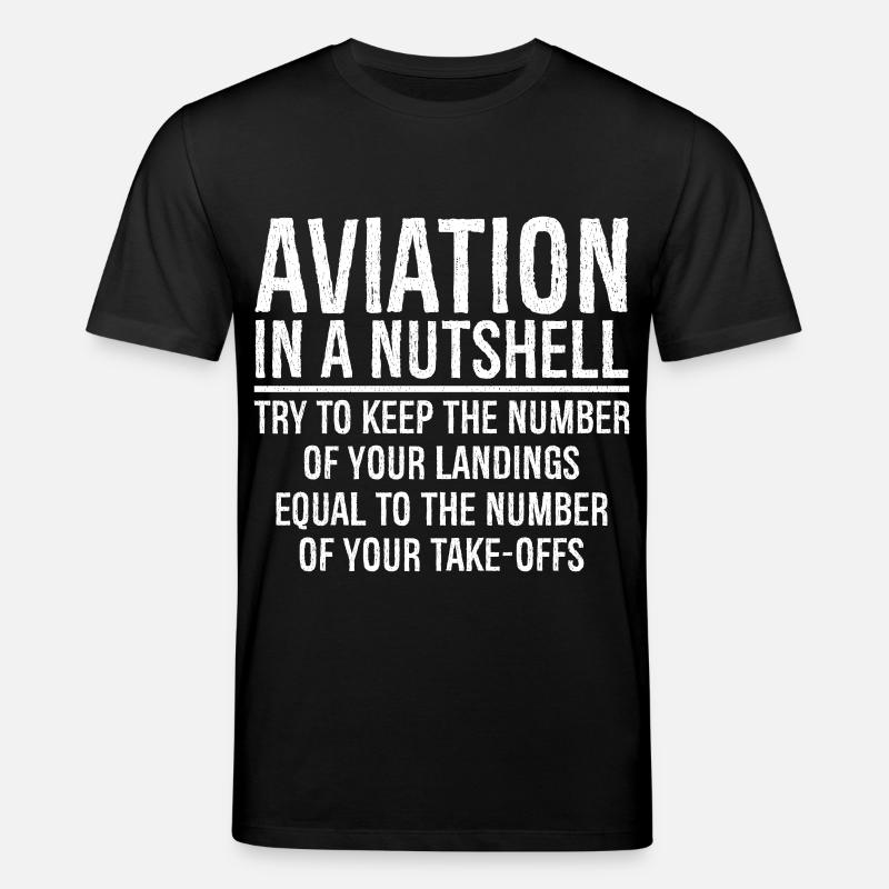 Aviation In A Nutshell Funny - T-shirt bio CREATOR Stanley/Stella Unisexe - noir