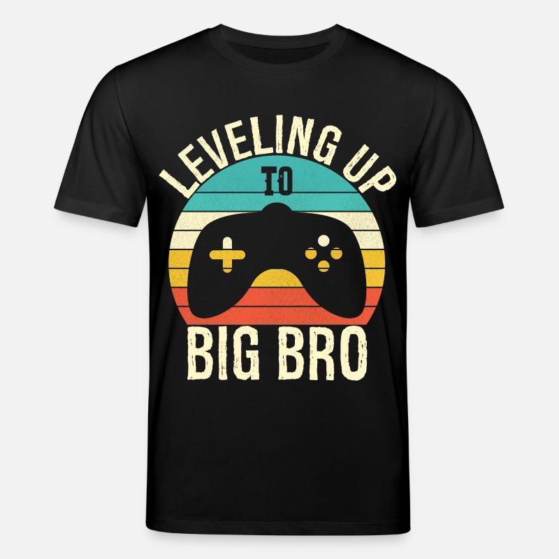 Leveling up to Big Bro - T-shirt bio CREATOR Stanley/Stella Unisexe - noir