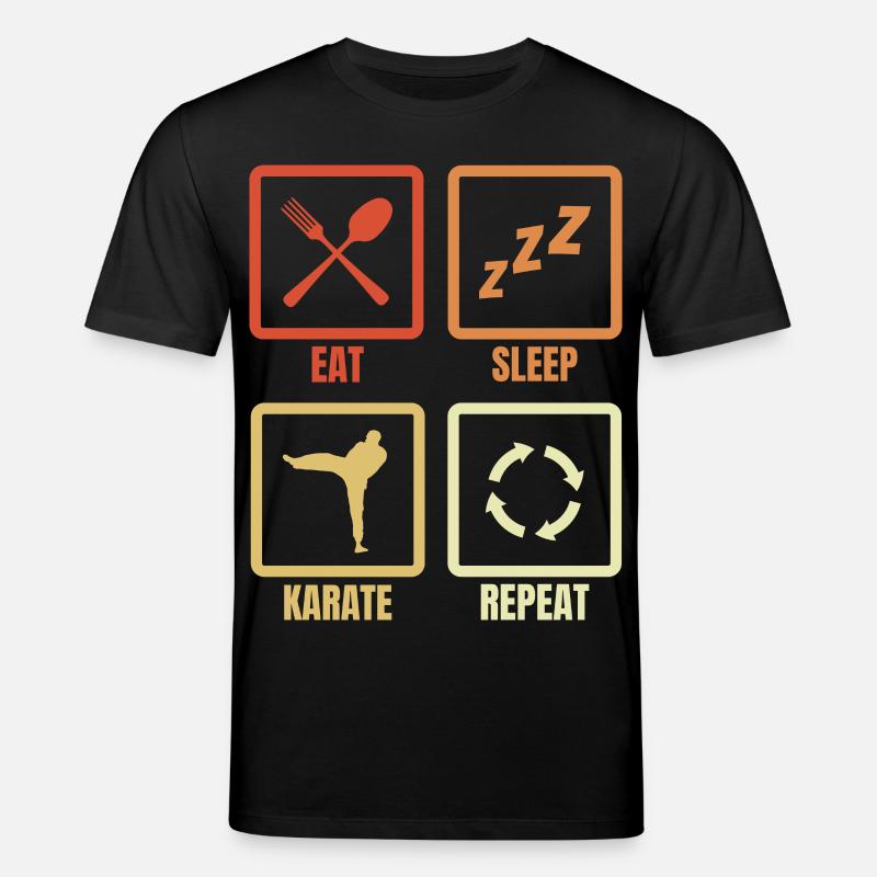 Manger Sommeil Karaté Répéter - T-shirt bio CREATOR Stanley/Stella Unisexe - noir