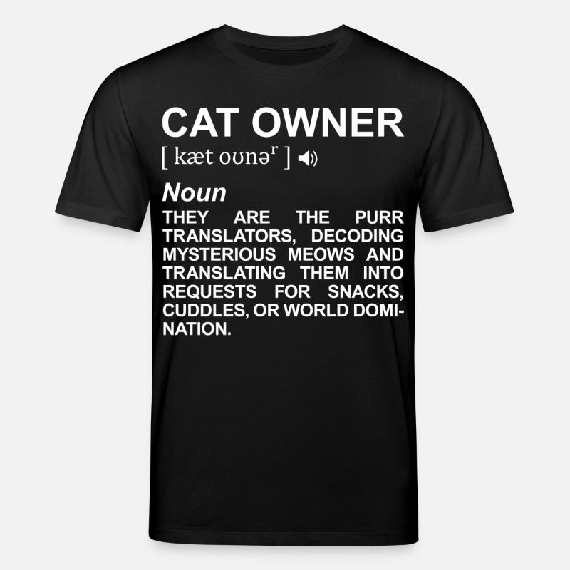 Terme du propriétaire du chat - T-shirt bio CREATOR Stanley/Stella Unisexe - noir