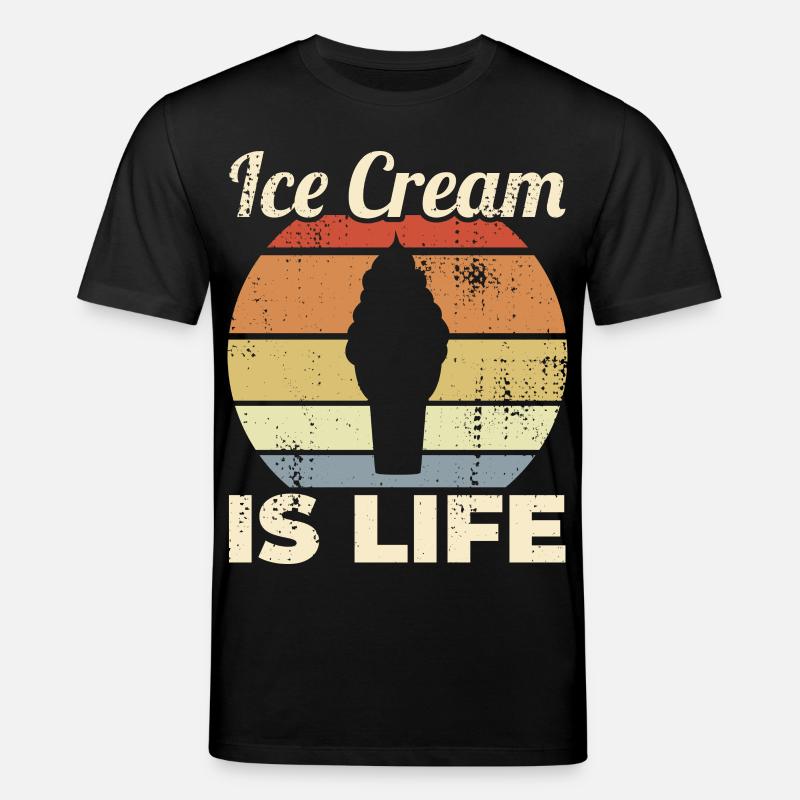 Eiscreme ist Leben - Stanley/Stella Unisex Bio-T-Shirt CREATOR - Schwarz