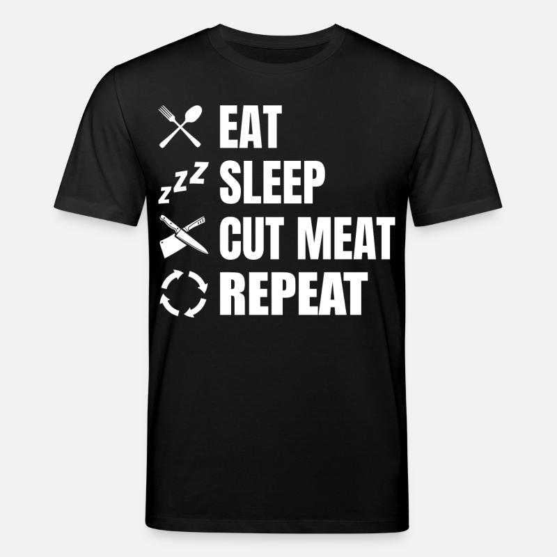 Manger, dormir, boucher, répéter - T-shirt bio CREATOR Stanley/Stella Unisexe - noir