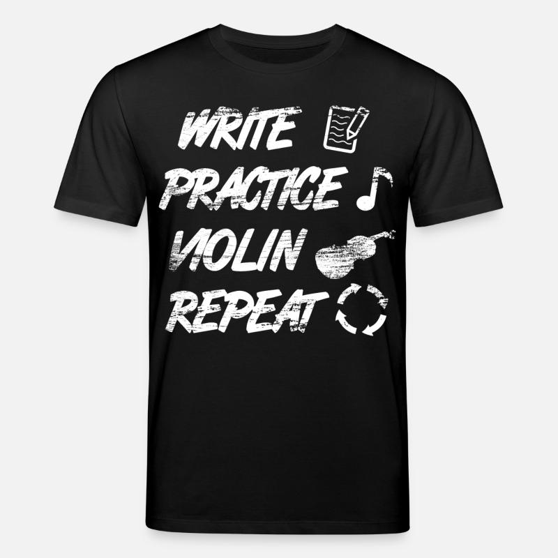 Practice writing, repeat violin - Stanley/Stella CREATOR Unisex Organic T-Shirt - black