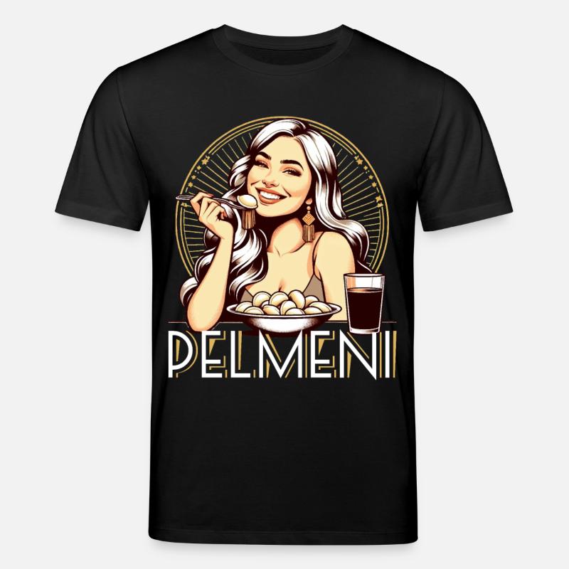 Pelmeni lecker Geschenk - Stanley/Stella Unisex Bio-T-Shirt CREATOR - Schwarz