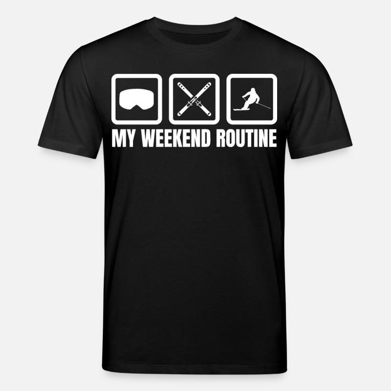 Ma routine du week-end - T-shirt bio CREATOR Stanley/Stella Unisexe - noir