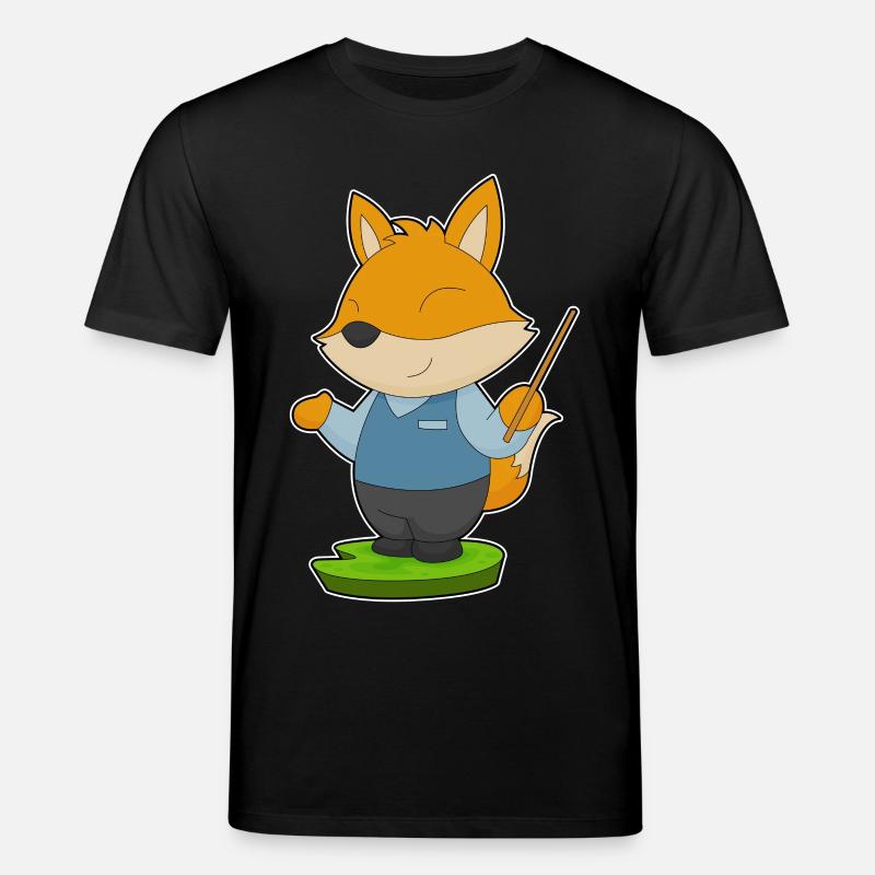 Pointeur d’enseignant de renard - T-shirt bio CREATOR Stanley/Stella Unisexe - noir