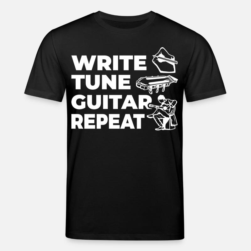 Write Tune Guitar Repeat - Stanley/Stella Unisex Bio-T-Shirt CREATOR  - Schwarz