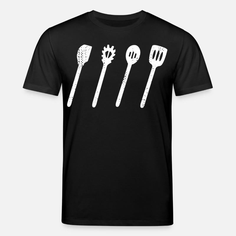 Cuillère en bois ensemble dessin - T-shirt bio CREATOR Stanley/Stella Unisexe - noir