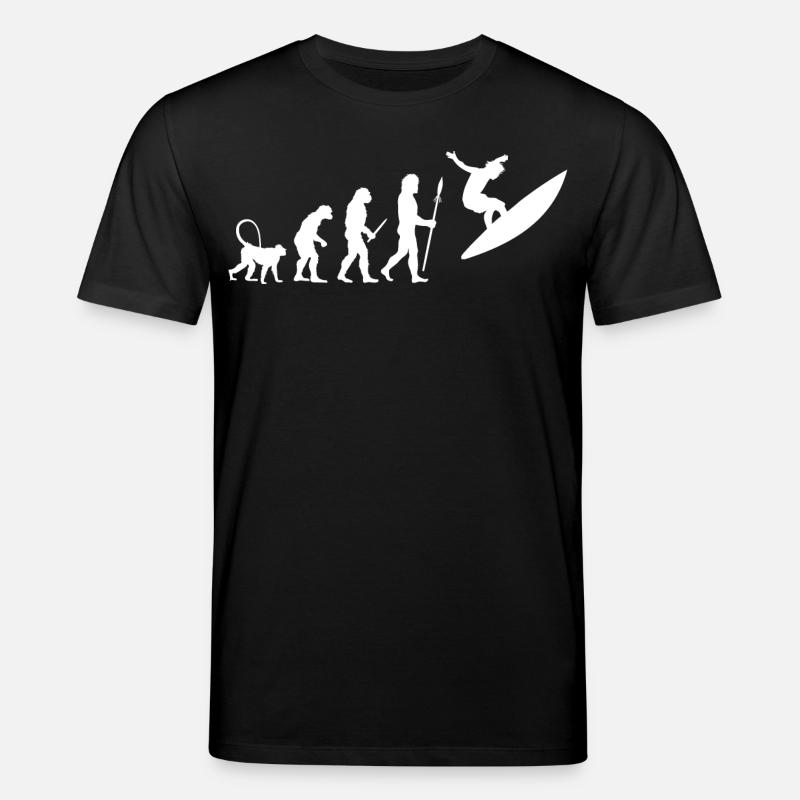 Évolution du surf - T-shirt bio CREATOR Stanley/Stella Unisexe - noir