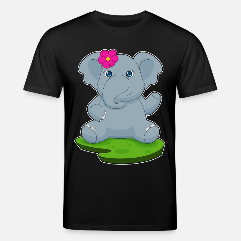 Elefant Blume - Stanley/Stella Unisex Bio-T-Shirt CREATOR  - Schwarz