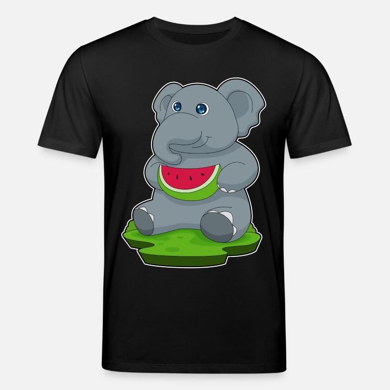 Elefant Wassermelone Frucht - Stanley/Stella Unisex Bio-T-Shirt CREATOR - Schwarz