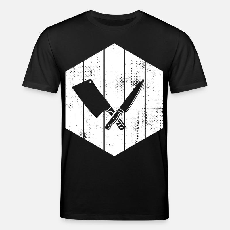Messer Hackbeil Zeichnung - Stanley/Stella Unisex Bio-T-Shirt CREATOR - Schwarz