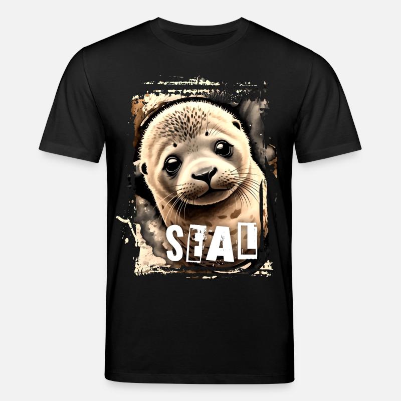 Phoque bébé phoque - T-shirt bio CREATOR Stanley/Stella Unisexe - noir