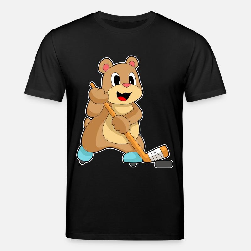 Bär Eishockey Eishockeyschläger - Stanley/Stella Unisex Bio-T-Shirt CREATOR  - Schwarz