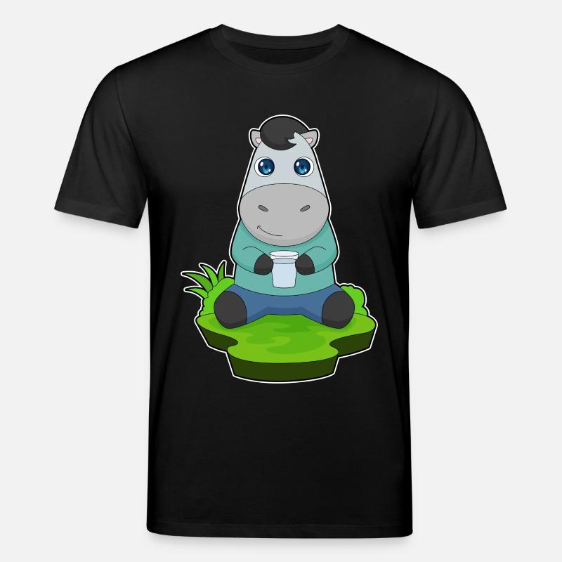 Pferd Wasser Becher - Stanley/Stella Unisex Bio-T-Shirt CREATOR - Schwarz