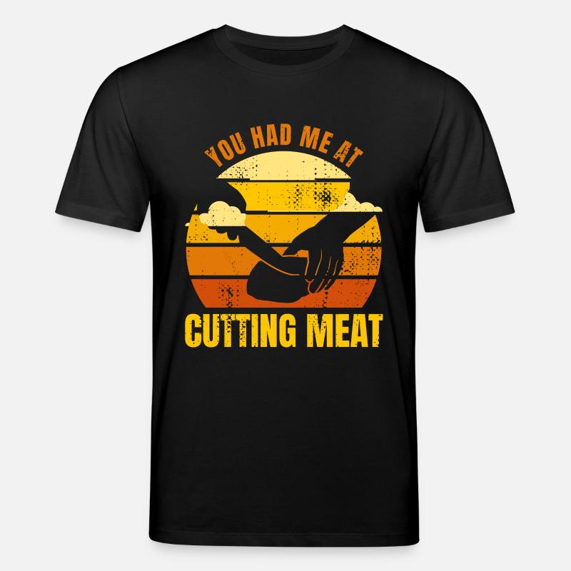 Du hattest mich bei Fleisch - Stanley/Stella Unisex Bio-T-Shirt CREATOR  - Schwarz