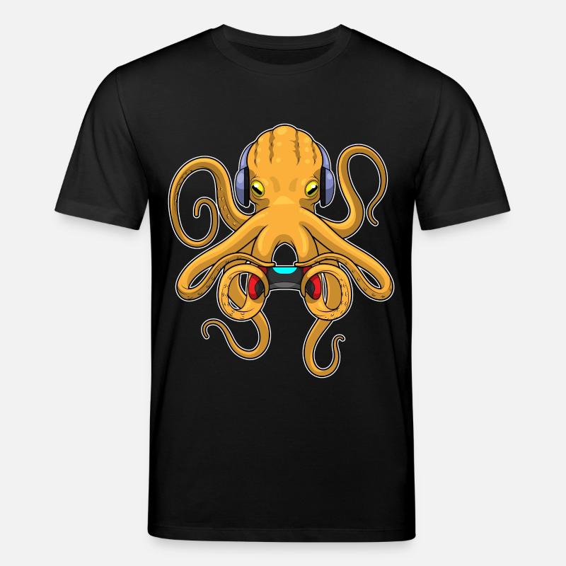 Krake Gamer Controller - Stanley/Stella Unisex Bio-T-Shirt CREATOR - Schwarz