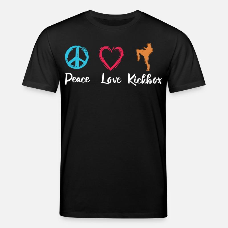 Frieden Liebe Kickbox - Stanley/Stella Unisex Bio-T-Shirt CREATOR  - Schwarz