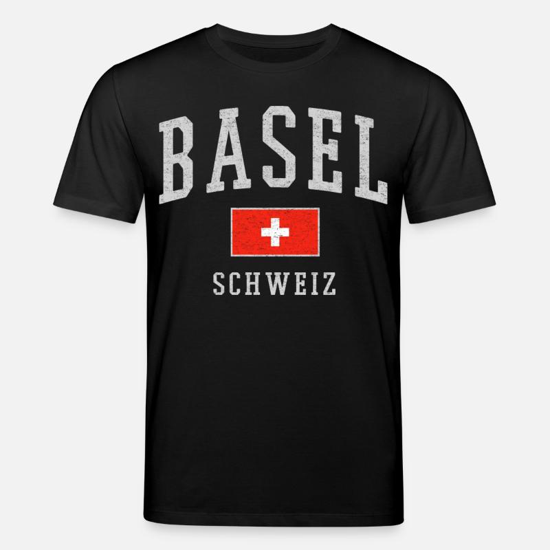 Basel Schweiz Emblem Druck - Stanley/Stella Unisex Bio-T-Shirt CREATOR  - Schwarz