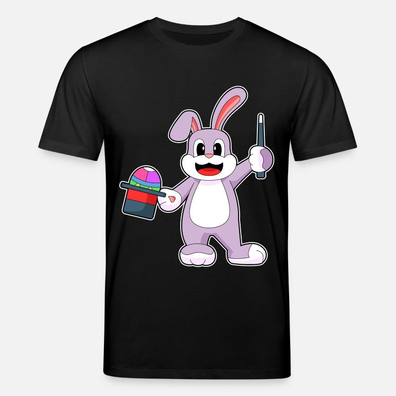 Hase Ostern Zauberer - Stanley/Stella Unisex Bio-T-Shirt CREATOR  - Schwarz