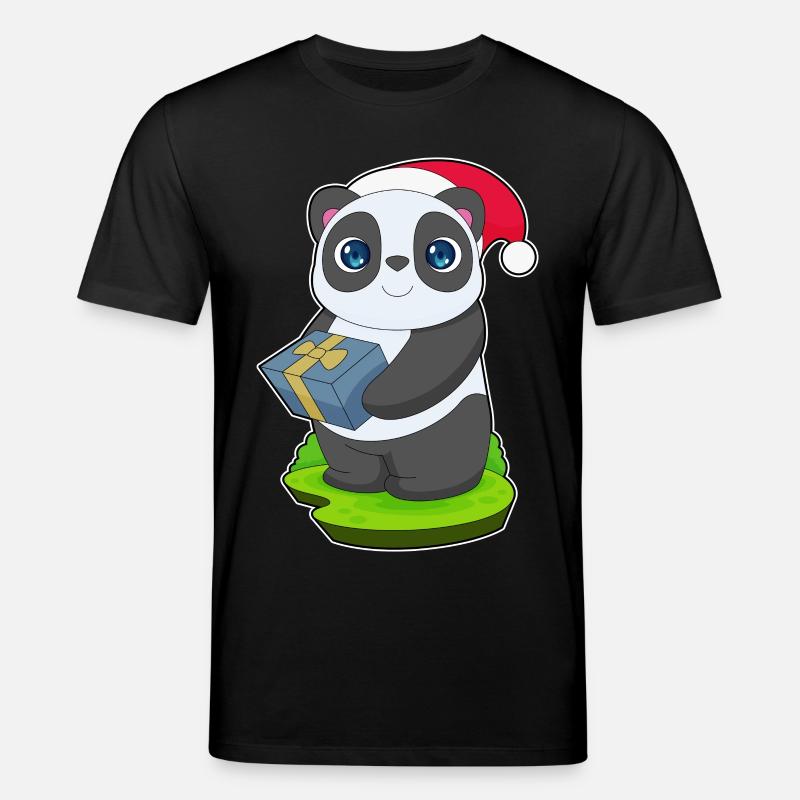 Panda Christmas Package - Stanley/Stella CREATOR Unisex Organic T-Shirt - black