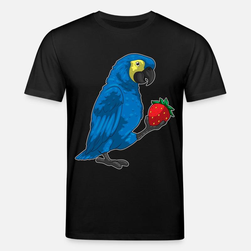 Parrot Strawberry Fruit - Stanley/Stella CREATOR Unisex Organic T-Shirt - black