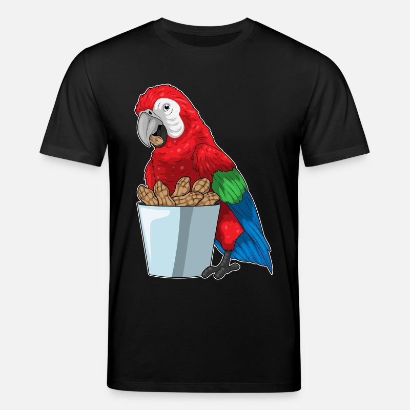 Papagei Erdnüsse - Stanley/Stella Unisex Bio-T-Shirt CREATOR  - Schwarz