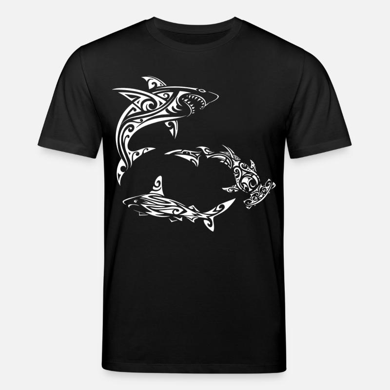 Requins polynésiens blancs - T-shirt bio CREATOR Stanley/Stella Unisexe - noir