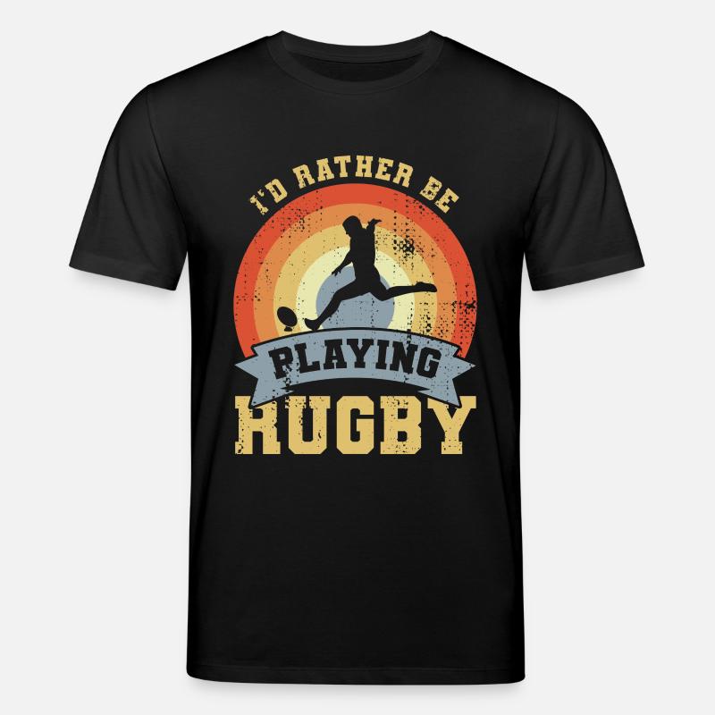 Rugby Joke - Stanley/Stella CREATOR Unisex Organic T-Shirt - black
