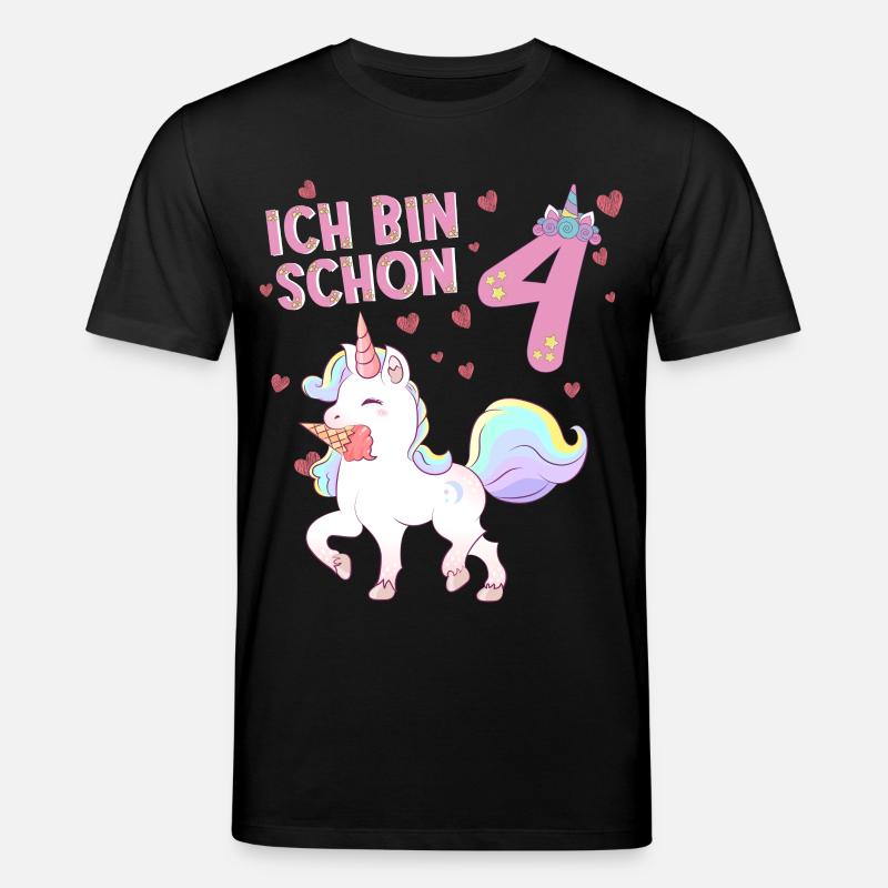 ich bin schon 4 - Stanley/Stella Unisex Bio-T-Shirt CREATOR  - Schwarz