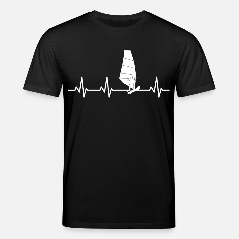 Windsurfing Herzschlag - Stanley/Stella Unisex Bio-T-Shirt CREATOR - Schwarz