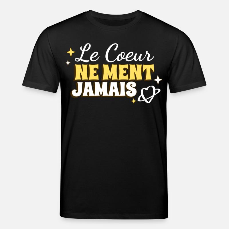 Das Herz lügt nie - Stanley/Stella Unisex Bio-T-Shirt CREATOR  - Schwarz